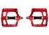Pedali Flat 9 Pins Rosso Nero